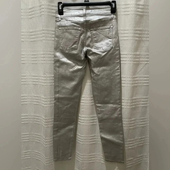 J Brand metallic silver skinny jeans - Picture 6 of 11